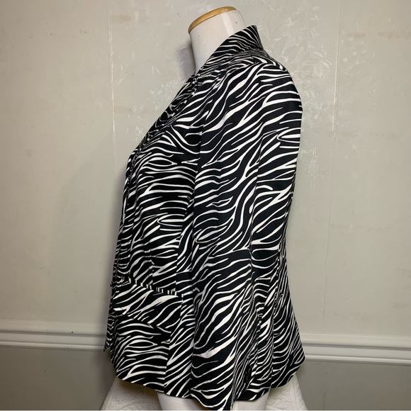 Elementz Zebra Print Blazer/ Jacket Size L - Picture 4 of 12